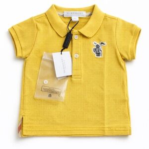 Burberry Children Yellow Polo Shirt – 6–9 Months – NWT